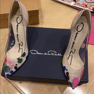 Oscar de la Renta Polka Dot Heels